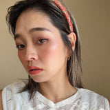 Slneder Headband Red Gold No Studs