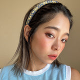 Slneder Headband Gold Blue No Studs