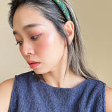 Slneder Headband Navy Green No Studs