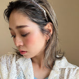 Narrow Studs Headband Grey Purple
