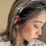 Narrow Studs Headband Grey Purple