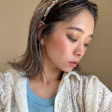 Narrow Studs Headband Pink Gold