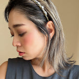 Narrow Studs Headband Gold Blue