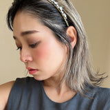 Narrow Studs Headband Gold Blue