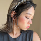 Narrow Studs Headband Gold Blue