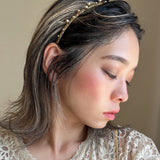 Narrow Studs Headband Gold Ball