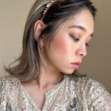 Narrow Studs Headband Red Gold