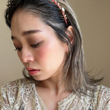Narrow Studs Headband Red Gold