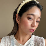 Slender Headband Smokey Butter Yellow Pearl