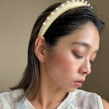Slender Headband Smokey Butter Yellow Pearl