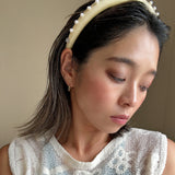 Slender Headband Smokey Butter Yellow Pearl