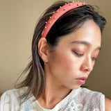 Slender Headband Smokey Red Studs