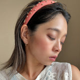 Slender Headband Smokey Red Studs