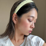 Slender Headband Smokey Lemon Yellow Studs