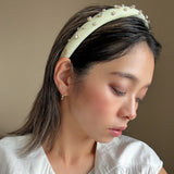 Slender Headband Smokey Lime Green Studs