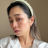 Slender Headband Smokey Lime Green Studs