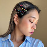 Hair Pin Black Rainbow (Silver-type)