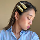 Hair Pin Velour Gold Center Studs