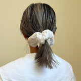 Patchwork Scrunchie White