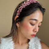 Organdy Frills Headband Purple