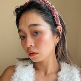 Organdy Frills Headband Purple