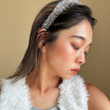 Organdy Frills Headband Grey Silver