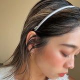 Tight Headband Grey Satin