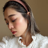 Shiny Brown Thin Headband No Studs