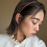 Shiny Brown Tight Headband No Studs