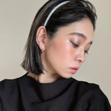 Silver Crystal Ribbon Headband