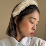 White Fur Headband