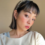 Black Tweed Gold Headband