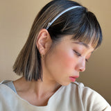 Tight Headband Grey Satin