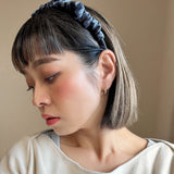 Grey Velour Gather Headband