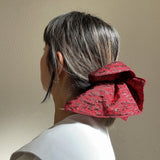 Red Jacquard Shuriken Scrunchie