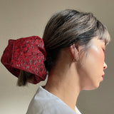 Red Jacquard Shuriken Scrunchie