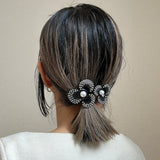 Black Pearl Flower Barrette