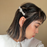White Flower Barrette