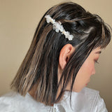 White Flower Barrette
