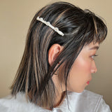 White Mix Flower Bijou Barrette