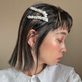 White Bijou Hair Clip (2pcs)