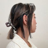 Grey Silver Bijou Hair Clip