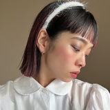 Tight Headband White Shaggy
