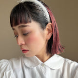 Tight Headband White Shaggy