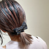 Silk Black Lil Gold Ribbon Pony