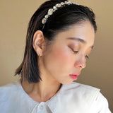 Clear Silver Studs Headband