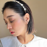 Clear Silver Studs Headband