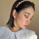 Gold Pink Studs Headband