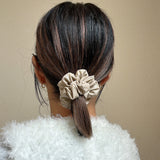 Beige Eco Leather Scrunchie