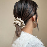 Beige Eco Leather Scrunchie